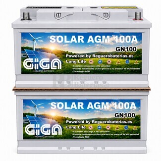 2 Bater�as Solar Servicio y Arranque  AGM 100 Amperios | 12V GN100-AGM Solar